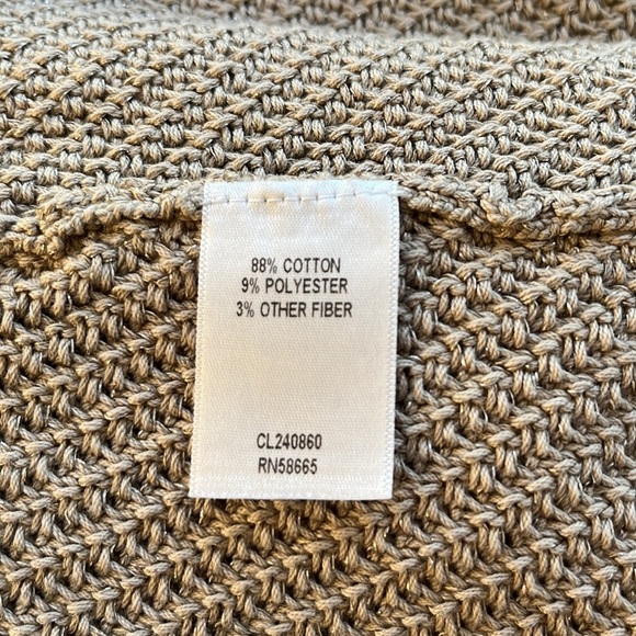 Nordstrom Brand Classiques Entier Open Sweater Chunky Knit Neutral Color Size L - Picture 5 of 7